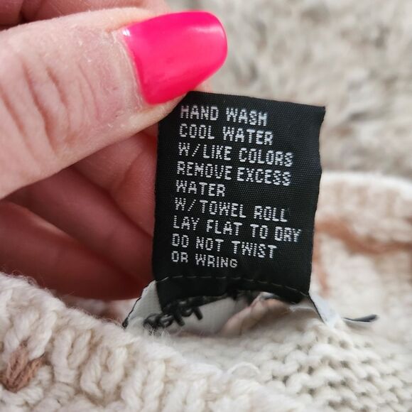 Beldoch Petites Vintage Knit Floral Turtleneck Sweater Size‎ Small - Picture 4 of 8